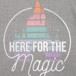 Fantasyland Castle ''Here For The Magic'' T-Shirt For Adults -Magical Ears Collectibles Shop 2325046850053M 2