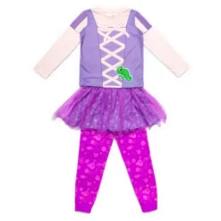 Rapunzel Pyjamas Set With Tutu For Girls, Tangled