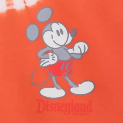 Orange Mickey Mouse Genuine Mousewear Tie-Dye T-Shirt For Adults, Disneyland -Magical Ears Collectibles Shop 2403051570030M 2