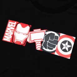 Marvel Icon Crew Neck Black T-Shirt For Adults 8 Marvel Icon Crew Neck Black T-Shirt For Adults -Magical Ears Collectibles Shop 2403053070002M 2