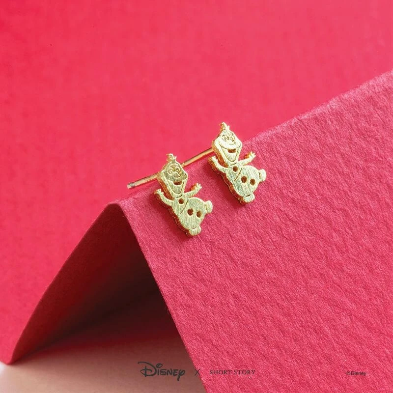 Disney Earrings Frozen Olaf, Gold 4 Disney Earrings Frozen Olaf, Gold - Image 2