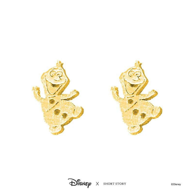 Disney Earrings Frozen Olaf, Gold 6 Disney Earrings Frozen Olaf, Gold - Image 4