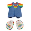 NuiMOs Small Plush Rainbow T-Shirt With Overalls And Trainers -Magical Ears Collectibles Shop 412342577230