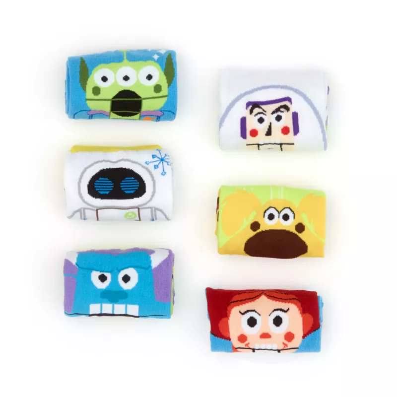 Disney Pixar Nutcracker Socks, Set Of 6 3 Disney Pixar Nutcracker Socks, Set Of 6