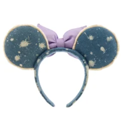 Disney Parks Minnie Mouse Denim And Lavender Ears Headband For Adults -Magical Ears Collectibles Shop 428403352555 2
