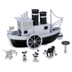Mickey And Minnie Mouse Steamboat Willie Musical Boat - Disney100