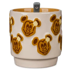Disneyland Resort Mickey Mouse Waffle Mug And Spoon -Magical Ears Collectibles Shop 465032662785 1