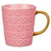Mickey Mouse Pink And Gold Raised Icon Mug, Disney Homestead Collection -Magical Ears Collectibles Shop 465033642069