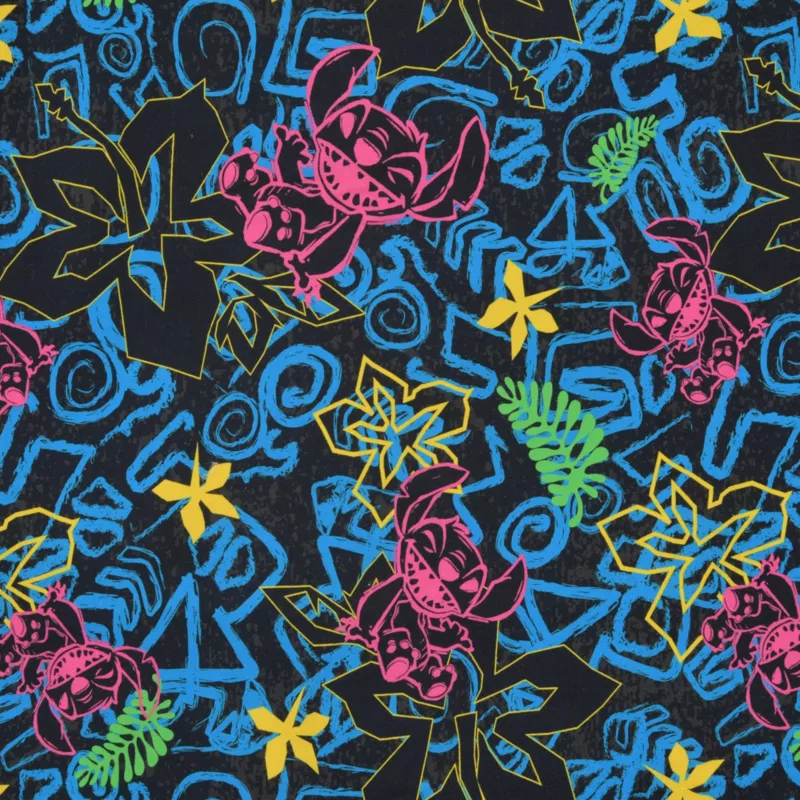 Stitch Neon Summer Shirt For Adults, Lilo & Stitch 7 Stitch Neon Summer Shirt For Adults, Lilo & Stitch - Image 5